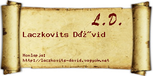 Laczkovits Dávid névjegykártya
