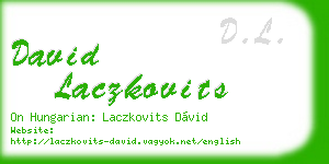 david laczkovits business card